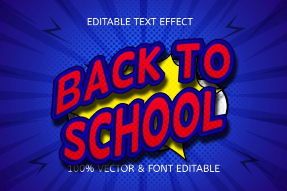 Back to School Color Blue Red Editable for Professional and Creative Workflows